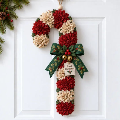 🎄 DIY Christmas Door Hanging Kit – Layered Fabric Holiday Décor