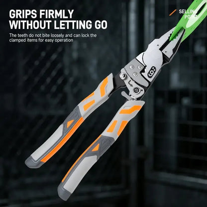 🔧55-Steel Self-Locking Anti-Skid Ratchet Pliers, Heavy-Duty Wire Cutters & Holding Tool