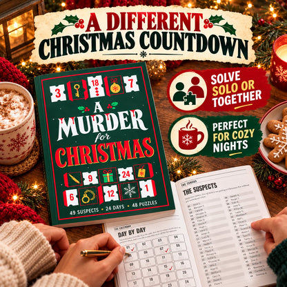 🎄🔍 Christmas Murder Mystery Book — 24 Days to Solve the Crime!