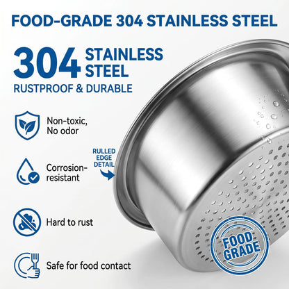 🔥 48% OFF 304 Stainless Steel Hanging Sink Strainer Basket – Rinse, Drain & Prep With Ease