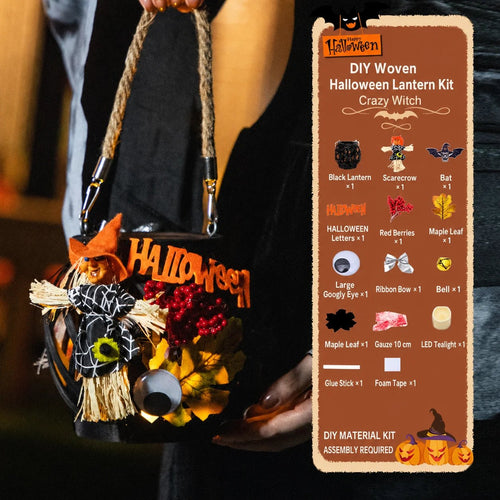 🎉🎃DIY Light-Up Halloween Trick-or-Treat Basket Kit👻 Let Kids Create the Basket They’ll Proudly Carry on Halloween Night! ✨