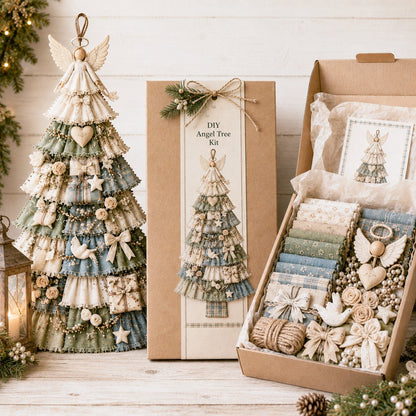 ⏳ Last Day 49% OFF – 🎄Beginner-Friendly DIY Oversized Patchwork Christmas Tree Door Hanging Kit  💕