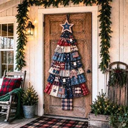 ⏳ Last Day 49% OFF – 🎄Beginner-Friendly DIY Oversized Patchwork Christmas Tree Door Hanging Kit  💕