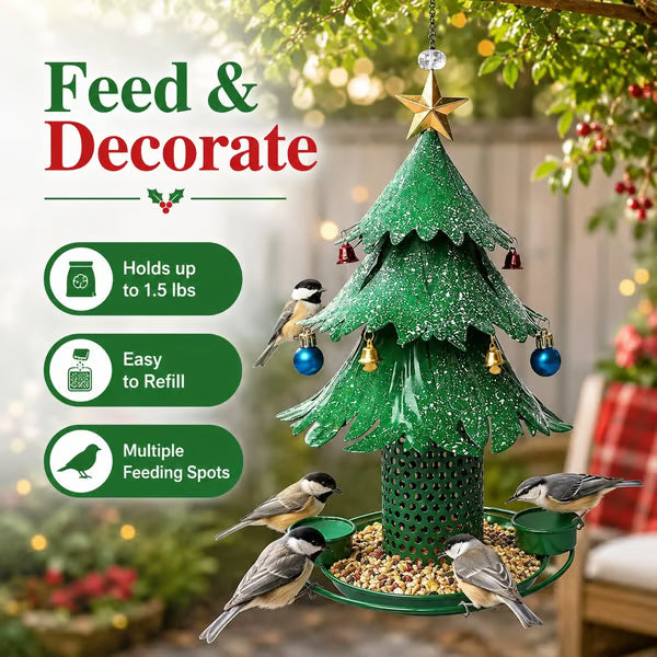 🎄Christmas Tree Bird Feeder🍂Festive Backyard Holiday Decor