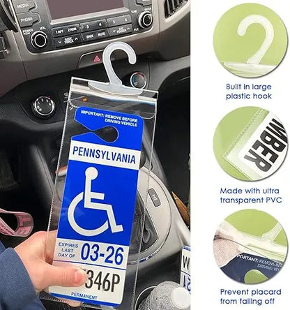 🔥🚗 Handicap Parking Placard Holder( 2 Pcak )