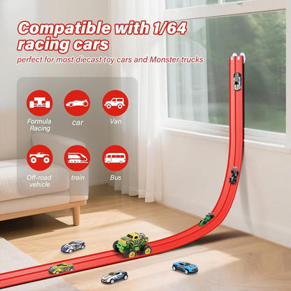 🎁Last Day Promotion 🔥🏎️DIY Children's Alloy Car Suction Cup Race Track