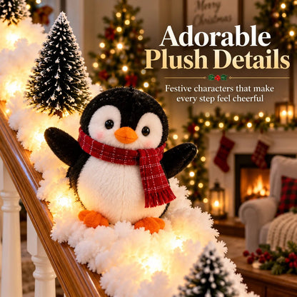 🔥Buy 2 Get 10% OFF🔥Playful Penguin Snowy Stair Railing Decor