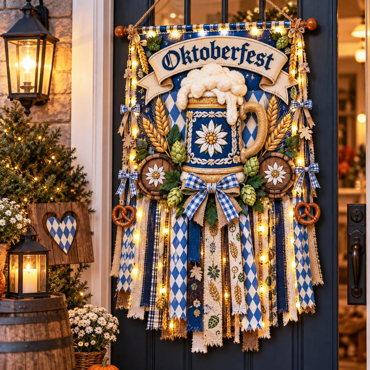 Light-Up Oktoberfest Door Hanging - Bring a Little Bavaria Home