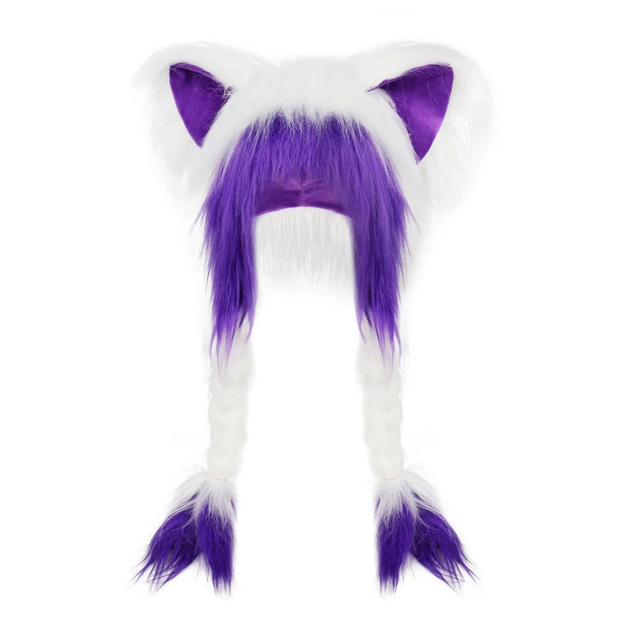 White purple animal ear hat