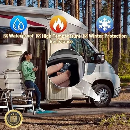 🔥 Solar-Powered RV/Trailer TPMS w/4 Sensors & LCD for Live Tire Pressure/Temp