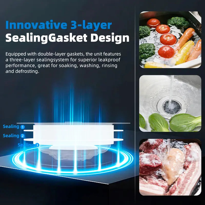 🚰 3-in-1 Stainless Steel Sink Strainer & Pop-Up Stopper – Removable Basket for 3½″ Drains ✨