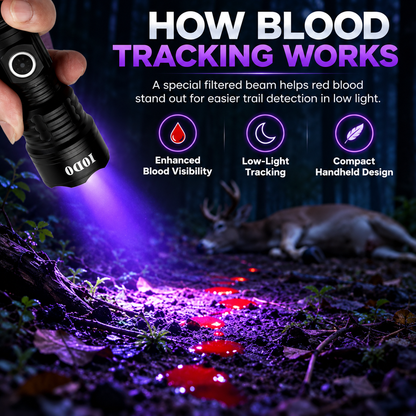 🌟🔦 2000 Lumens Rechargeable Blood Tracking Light 🔦 For Night Hunting