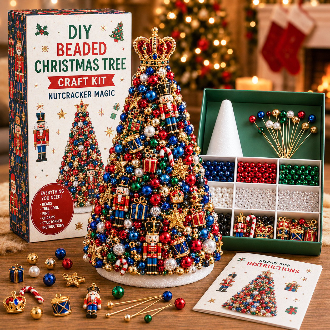 🎅🎁⛄Kit de bricolage pour sapin de Noël en perles
