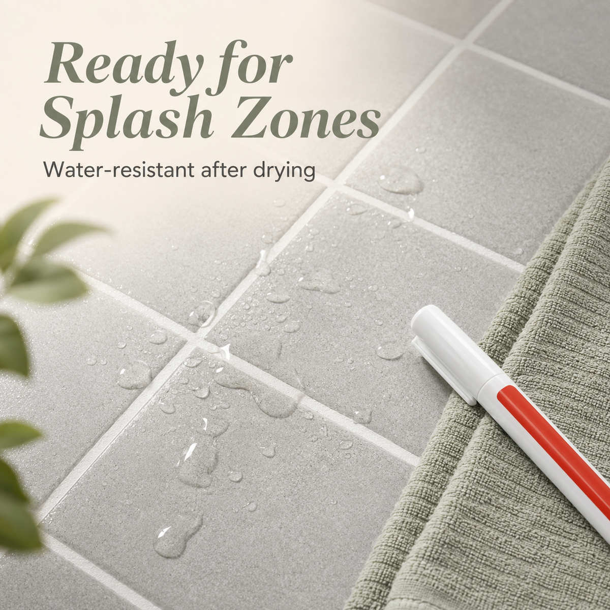 Anti-Mold Waterproof Tile Grout Repair Pen – Quick-Dry Grout Color Restorer