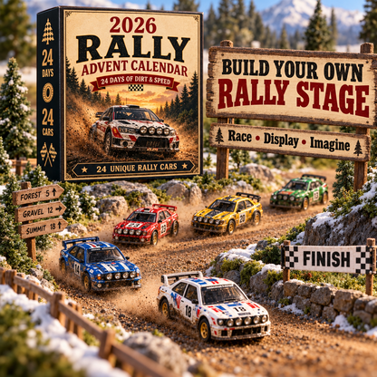 🏎️ 2026 Rally Racing Advent Calendar – 24 Days of Dirt & Speed, 24 Collectible Rally Cars✨