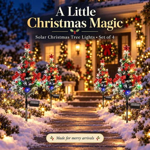 🎉🎄 Solar Christmas Tree Lights –  DIY Outdoor Holiday Decor