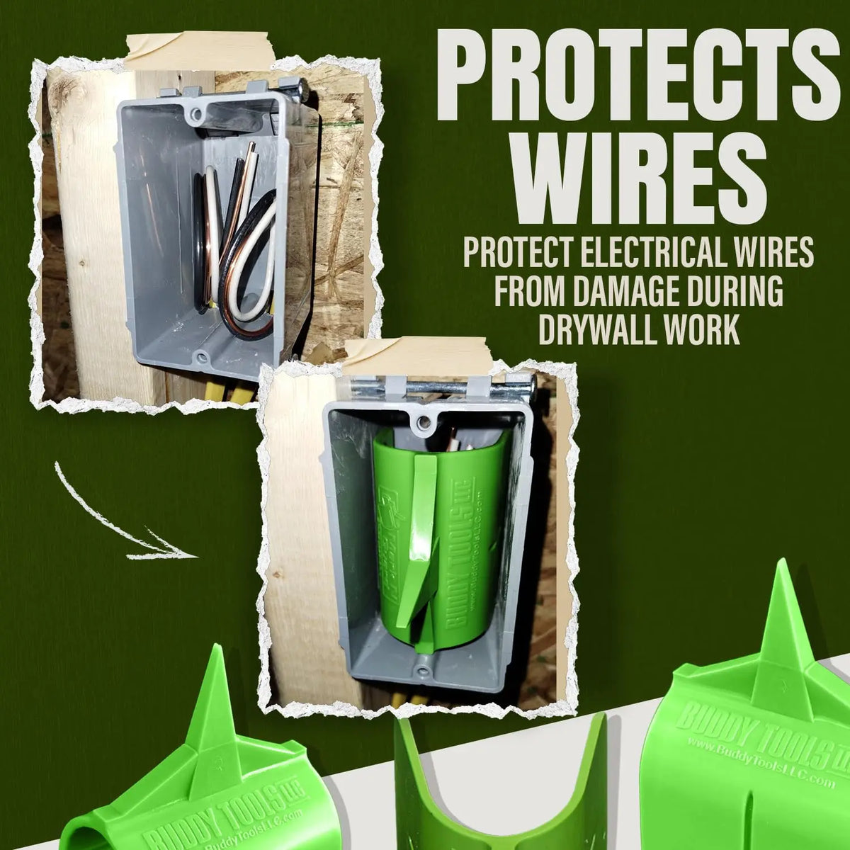 Buddy Tools Drywall Outlet Markers 5-Pack ABS MnG 2.0