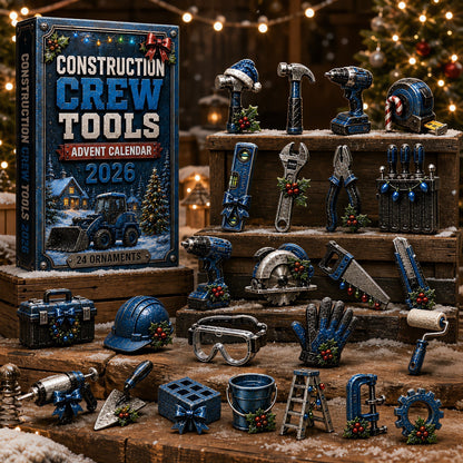 🔥Last 50 pcs✨Construction Crew Tools Advent Calendar 2026 - 24-Day Festive Countdown