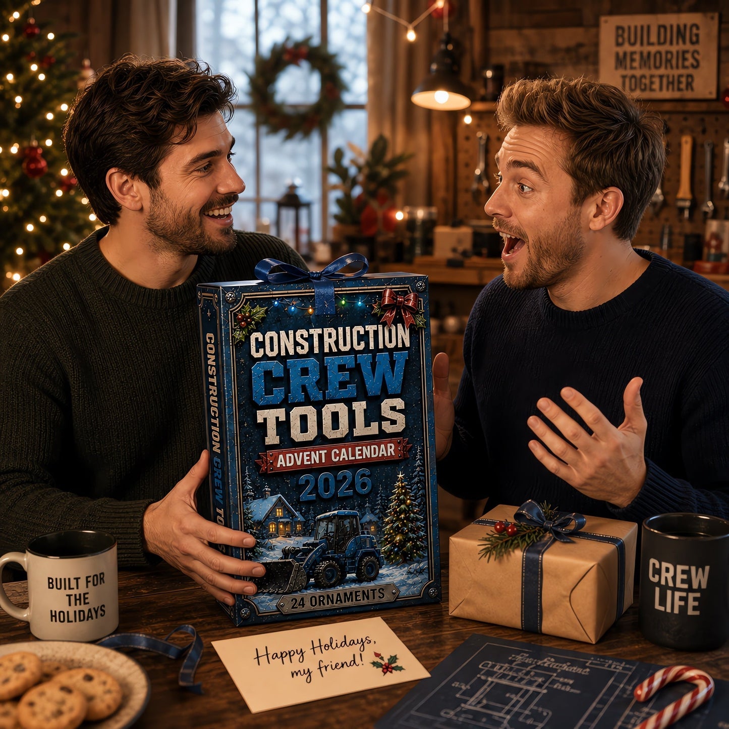 🔥Last 50 pcs✨Construction Crew Tools Advent Calendar 2026 - 24-Day Festive Countdown