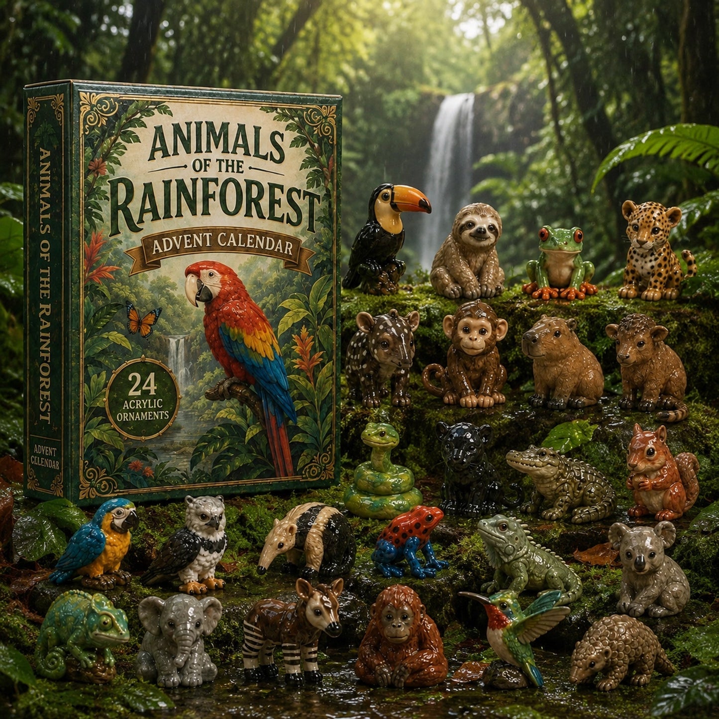🦜Rainforest Animals Life Advent Calendar 2026 - 24-Day Festive Countdown