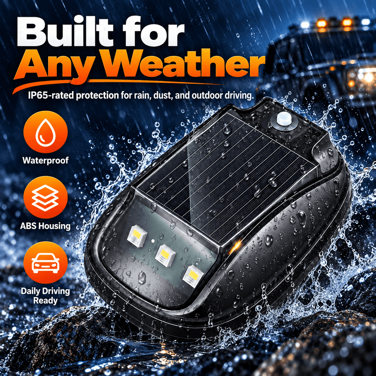 🔆Solar RGB Roof Lights 🌙with Wireless Remote, Waterproof Design & Easy Install