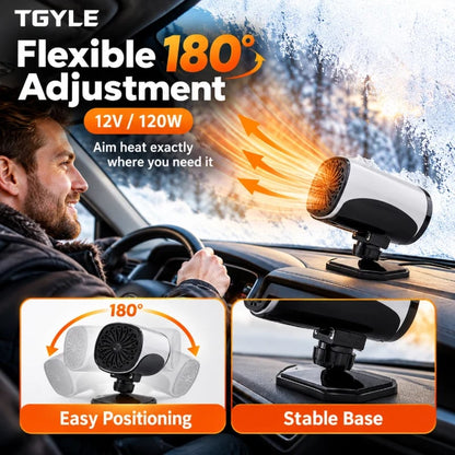 🌟✨ Portable Car Heater Defroster with 360-Degree Rotating Base