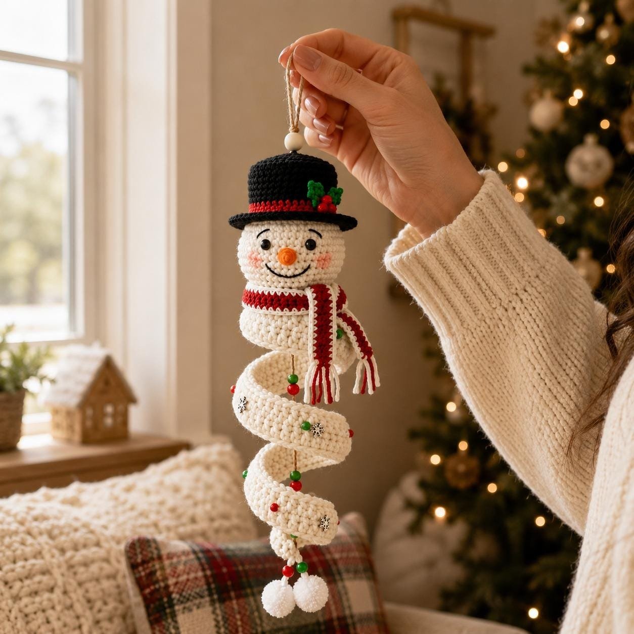 🔥HOT SALE 49% OFF - 🎅🌲Crochet Snowman Spiral Oranment DIY Kit