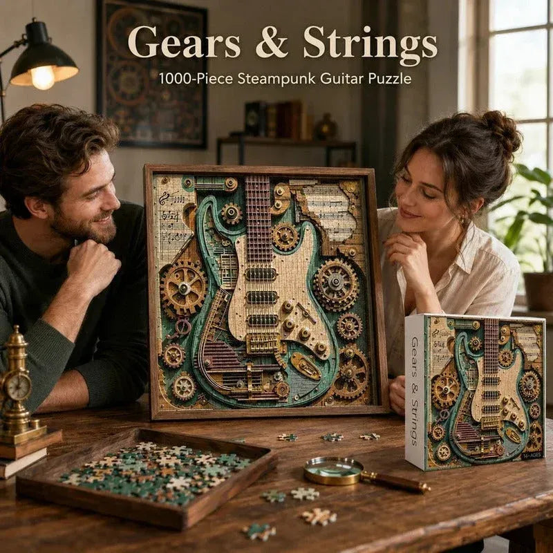 🔥Last Day 69% OFF-🧩Creative Steampunk Guitar 3D Puzzle