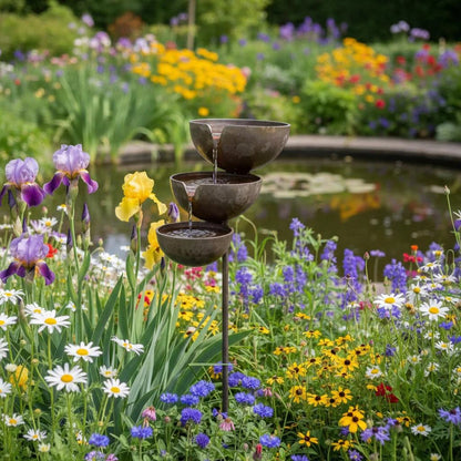 🔥Hot Sale🔥Bring Life Back To Your Garden – Rain Catcher Bird Bath 🌿🐦