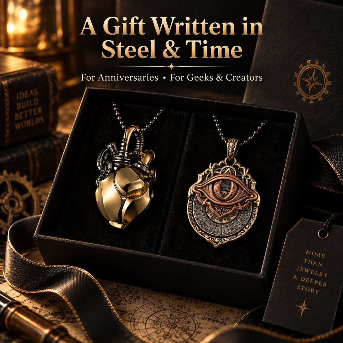 Industrial Mechanical Kinetic Pendant — Living Steampunk Art