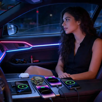 ⚡ 20W PD Car Charger & Bluetooth 5.3 FM Transmitter – Bass Booster & RGB Light – Wireless MP3 Radio Adapter 🎵