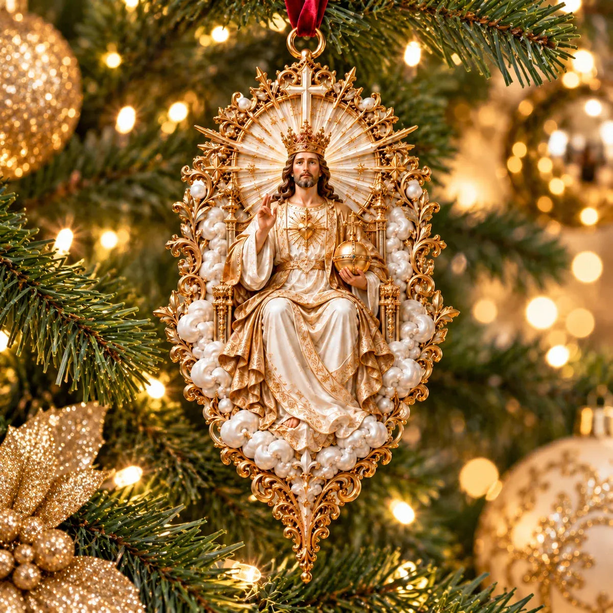 ✝️ Sacred Christmas Ornament Collection | 9 Faith-Inspired Designs with Sculptural Detail for Trees & Meaningful Gifts 🎄