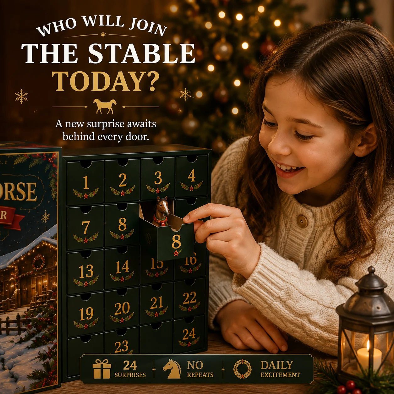 🐴 LAST DAY 49% OFF – 24 Days of Horse Friends Advent Calendar | 24 Unique Collectible Horse Figures & Equestrian Surprises for a Magical Christmas Countdown 🎄✨
