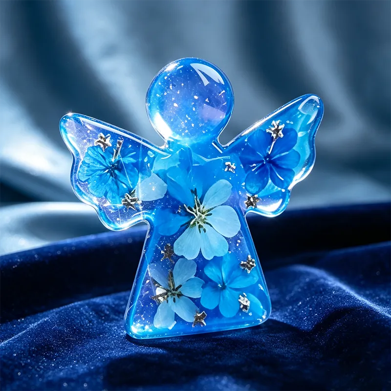 Forget Me Not Dried Flower Angel Keepsake - Timeless Gift for Remembrance, Comfort & Hope