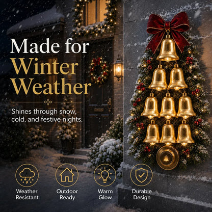 🔔 Christmas Bell Cascade Doorbell– Light-Up Holiday Chime Door Decor 🎄