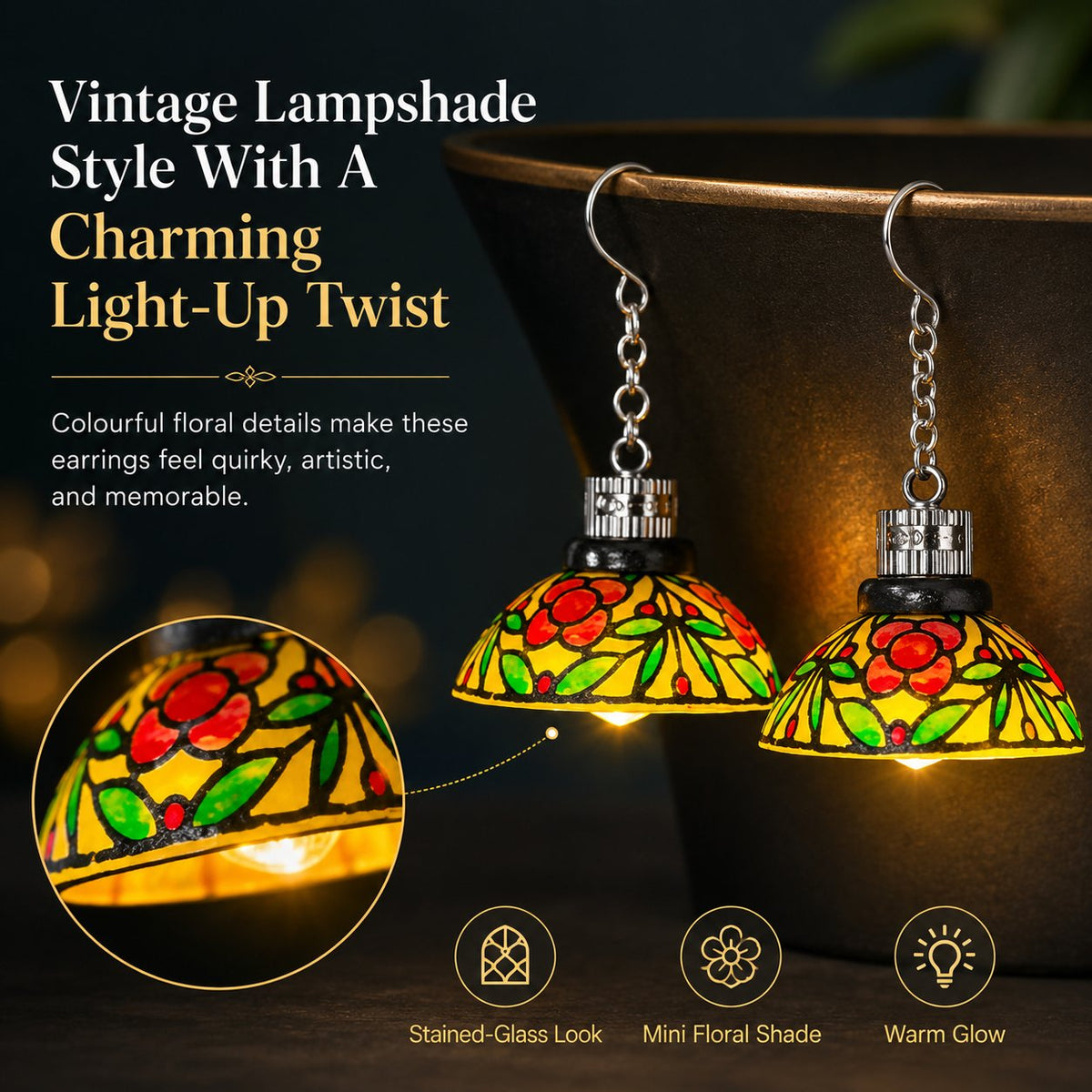✨Mini Chandelier Light Earrings For Costume Party Looks