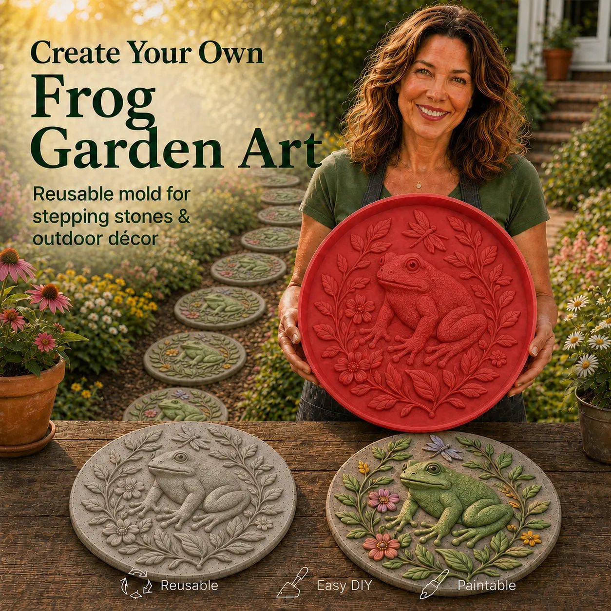 💥 LAST DAY 40% OFF - Reusable Animal-Themed Garden Art Mold – Bring Nature to Life in Your Garden (📦Buy 2 Free Shipping)