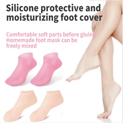 🔥 Soft Silicone Moisturizing Gel Socks - Home Foot Care & Spa Kit