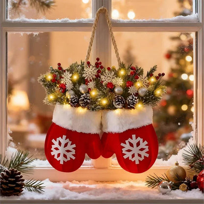 🎅 Flashing Christmas Glove Wreath · Create a warm and cosy Christmas atmosphere