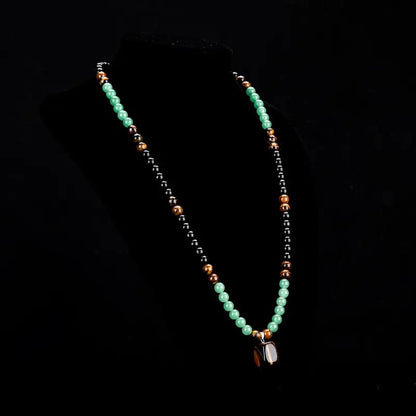 ✨ Money Attraction Necklace With GreenAventurine & Tiger Eye Pendant Healing Crystal Stone