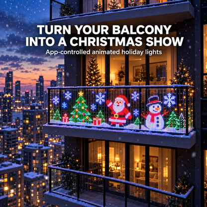 ✨ Save 54%+ FREE SHIPPING | Animated Christmas Curtain Lights – Turn Your Balcony Into a Holiday Show