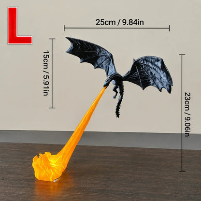 Dragon Flame Book Nook with Light | 3D Printed Mystical Dragon Bookshelf Decor🐉
