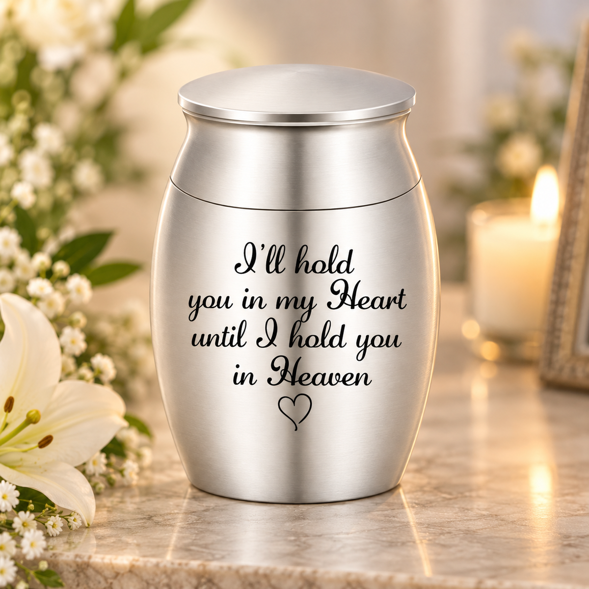 🕊️ “I’m Always With You” Personalized Mini Urn – Memorial Keepsake in Loving Memory of Mom or Dad 🤍