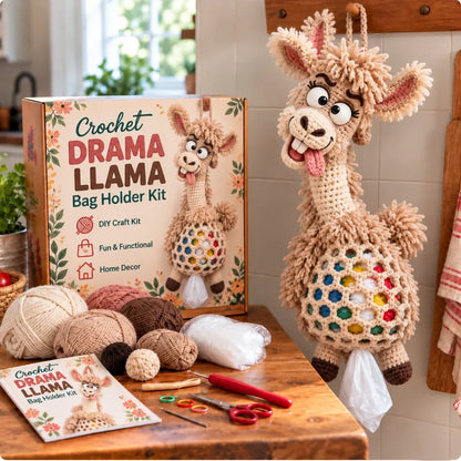 🧶 Cottage Harvest Keepers™ – Crochet Animal Bag Holder DIY Kit