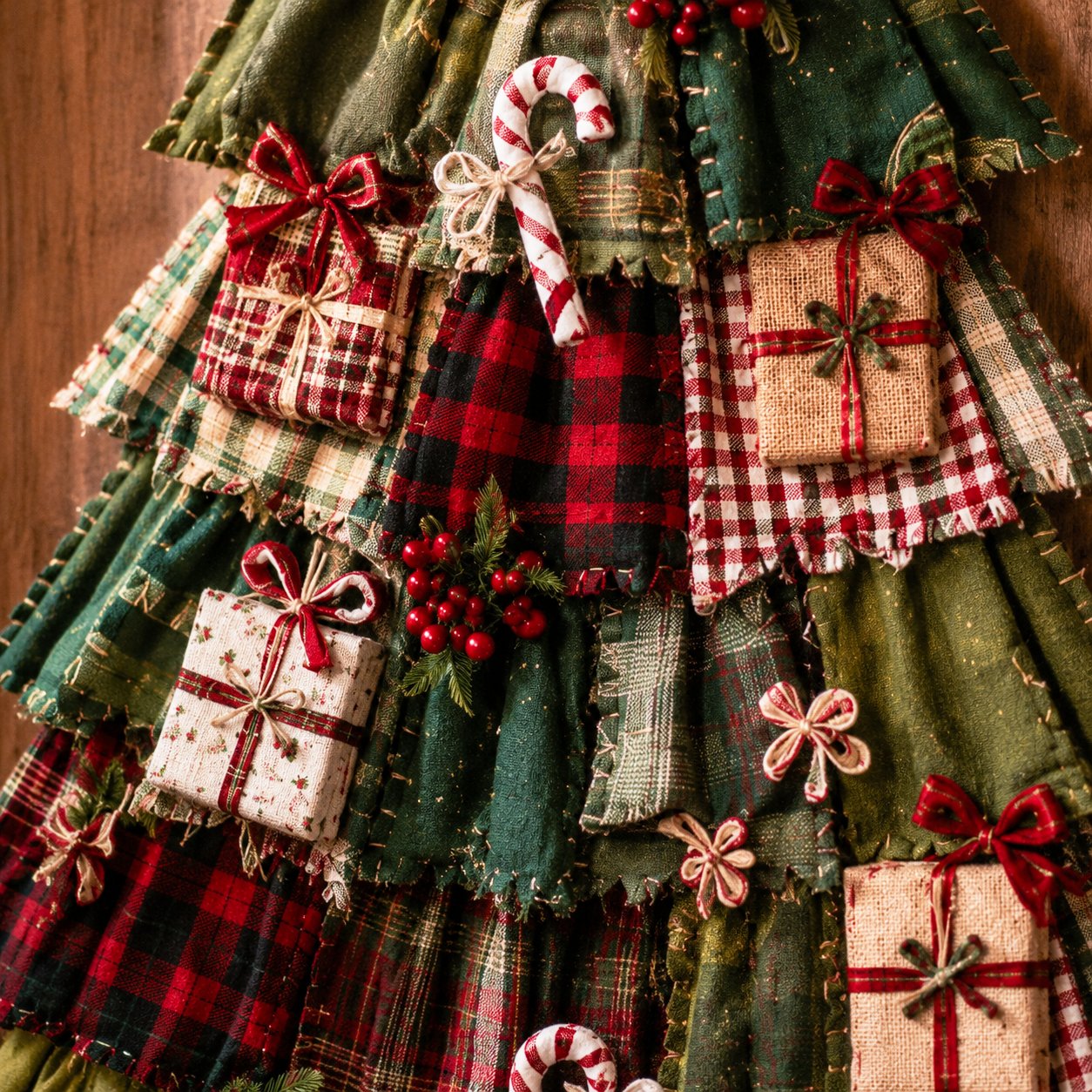 ⏳ Last Day 49% OFF – 🎄Beginner-Friendly DIY Oversized Patchwork Christmas Tree Door Hanging Kit  💕