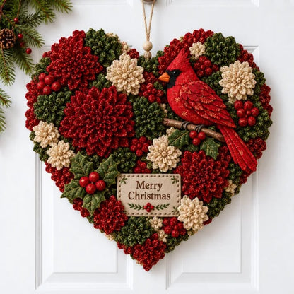 🎄 DIY Christmas Door Hanging Kit – Layered Fabric Holiday Décor
