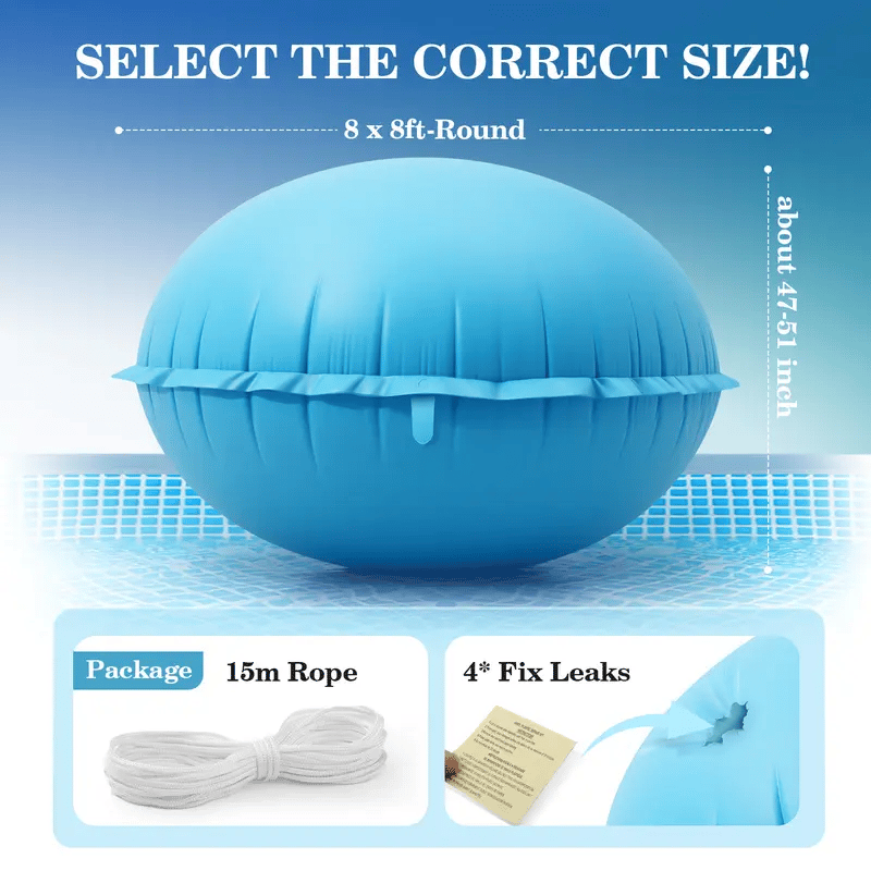 ☔Uirway Heavy‑Duty PVC Winter Pool Pillow for Above‑Ground Pools