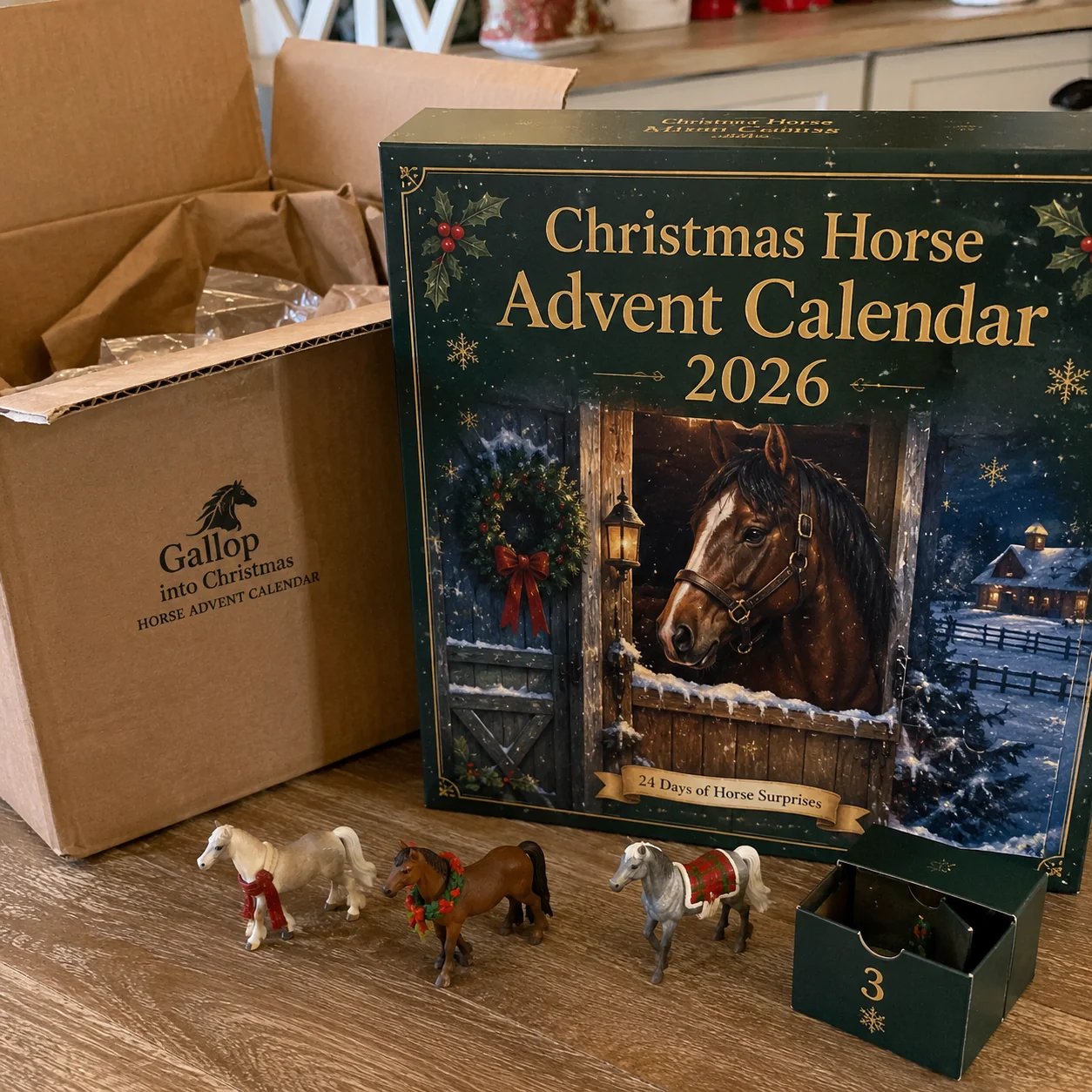 🐴 LAST DAY 49% OFF – 24 Days of Horse Friends Advent Calendar | 24 Unique Collectible Horse Figures & Equestrian Surprises for a Magical Christmas Countdown 🎄✨