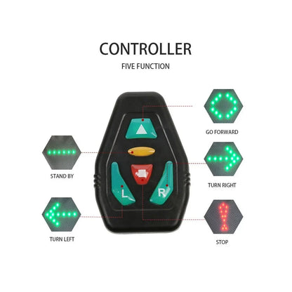 🚴 15L LED Warning Light Backpack – Wireless Handlebar Remote, 5 Signal Modes & Reflective Strips
