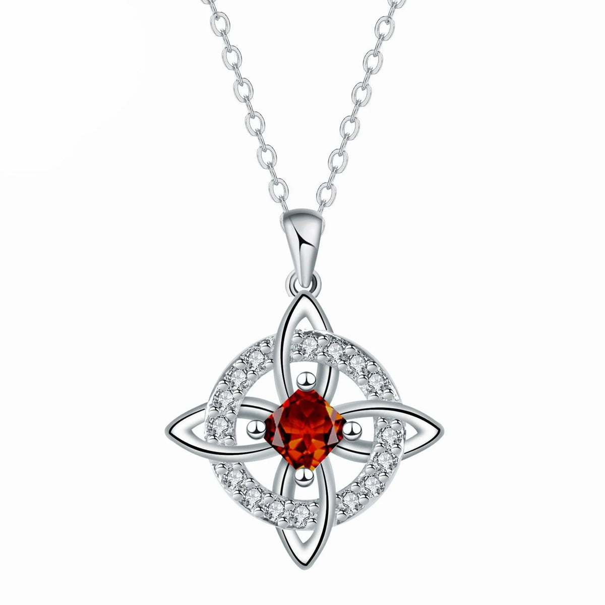 Mystical Birthstone Witches Knot Necklace – Natural Crystal🔮💞Protect Your Loved Ones